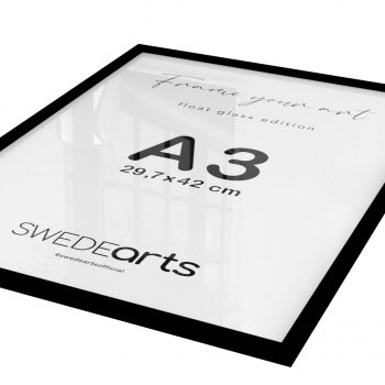 Frame with glass - Black 30x42cm (A3)