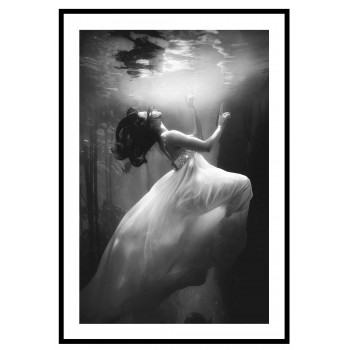 Bride under water - Simple Poster