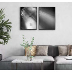 Solsken i mörk skog - Tavla i två delar