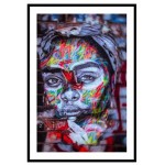 Graffiti ansikte - Street art poster