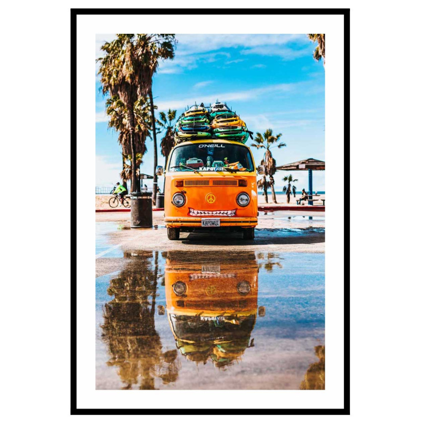 Classic old car poster