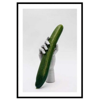 Simple kitchen poster - Green cucumber