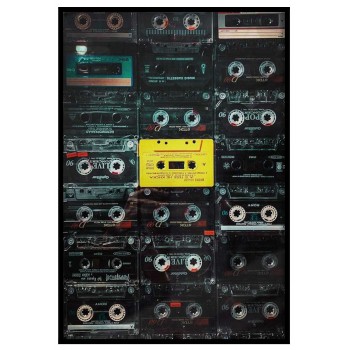 Kassettband - Retro musik poster