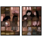 Konstnärlig målning - Tavla set i två delar