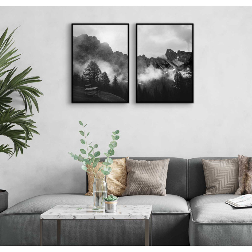 Fog in the forest - Two Piece Poster