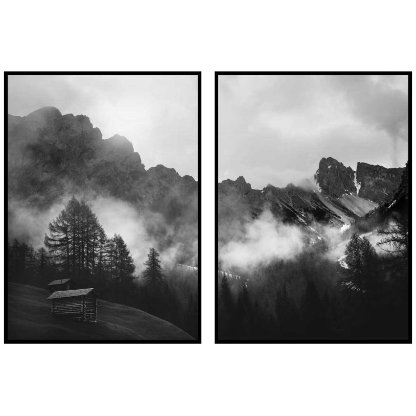 Fog in the forest - Two Piece Poster