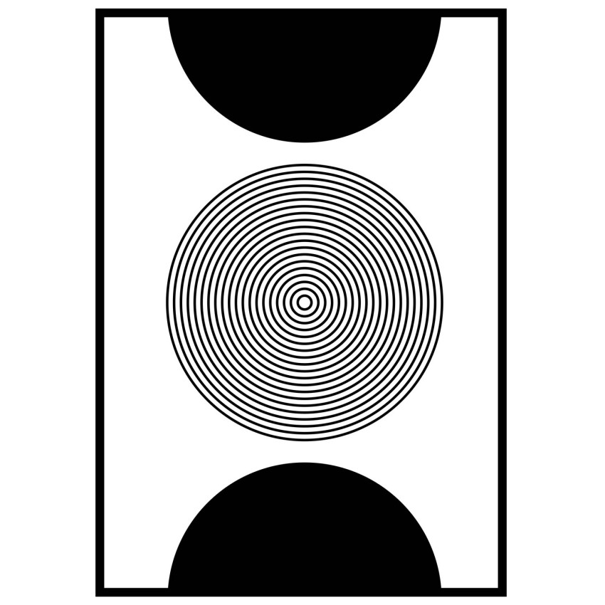 Line art circles #2 - Grafisk konstposter