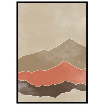 Ethnic mountain high #1 - Graphic art poster