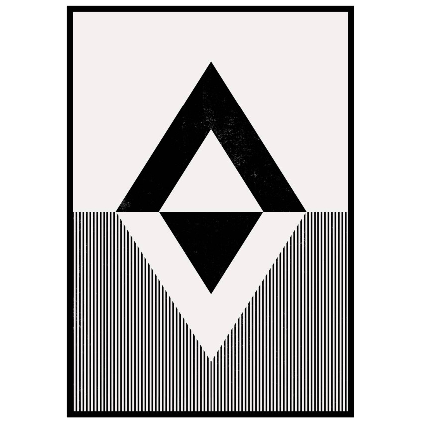 Line art triangles #3 - Grafisk affisch