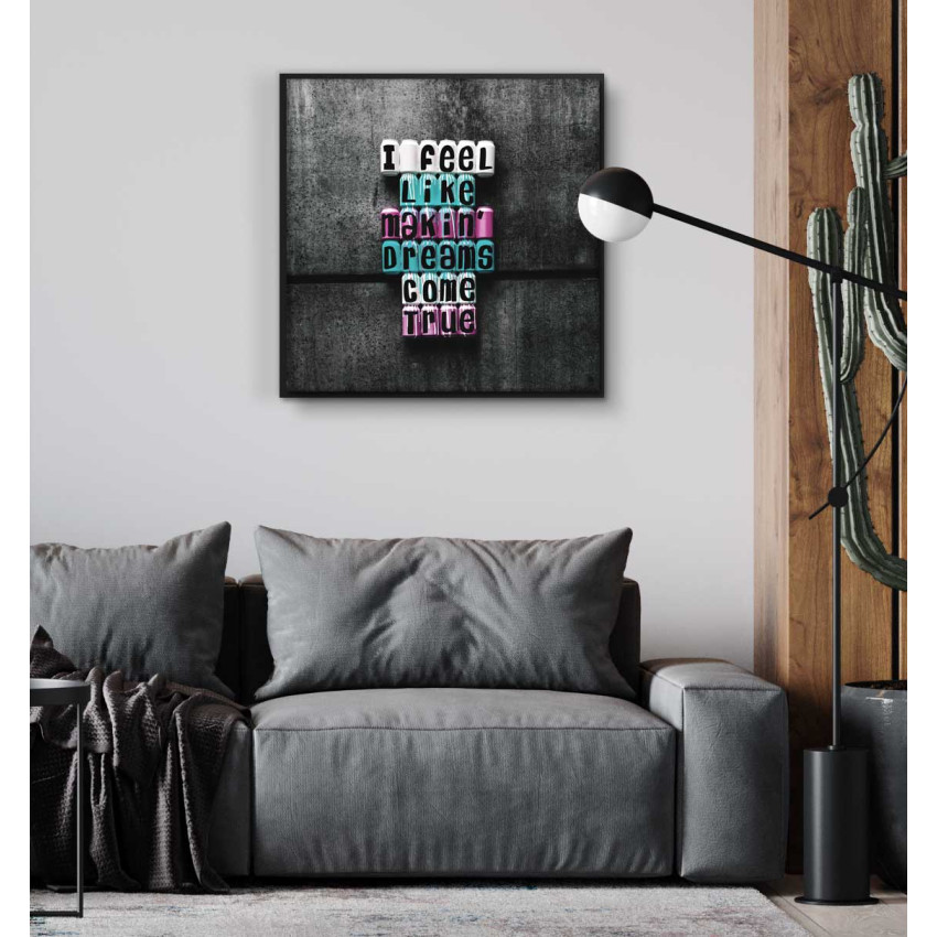 Dreams text - Kvadratisk street art poster