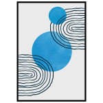 Blue circle art #1 - Graphic art poster