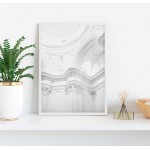 Heavenly palace - Abstract white poster 