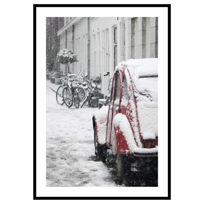 Snow in the town - Pretty cozy poster