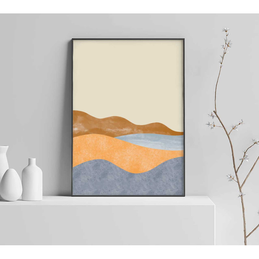 Warm nature #3 - Grafisk konst affisch