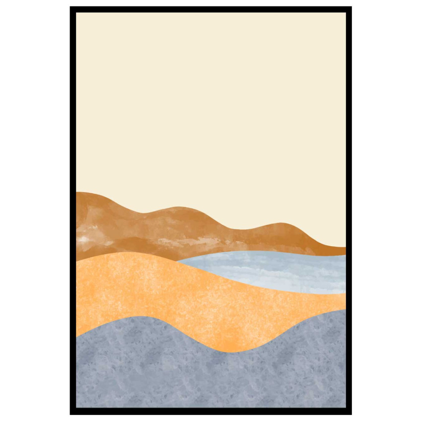 Warm nature #3 - Grafisk konst affisch