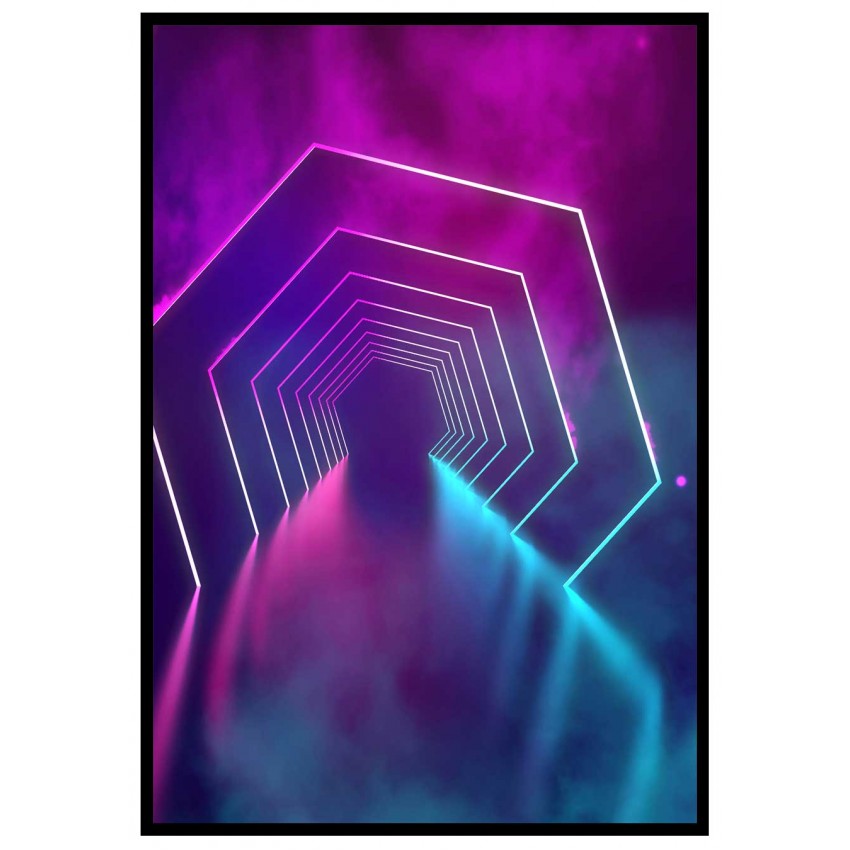 Neon tunnel - Simple poster Neon tunnel - Simple poster
