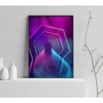 Neon tunnel - Simple poster Neon tunnel - Simple poster