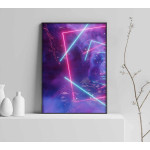 Neon laser show - Grafisk poster