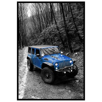 Blue Wrangler Jeep - Cool bil poster