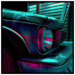Vintage Classic Car - Cyberpunk affisch