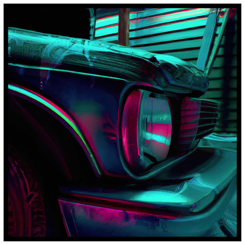 Vintage Classic Car - Cyberpunk affisch