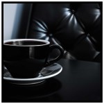 Abstrakt kaffekopp - Elegant kvadratisk köksaffisch Abstrakt kaffekopp - Elegant kvadratisk köksaffisch
