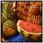 Ananas & Melon - Färgglad kökstavla Ananas & Melon - Färgglad kökstavla