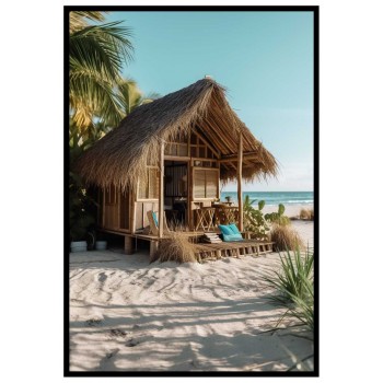 Summer beach house - Uplifting bright poster