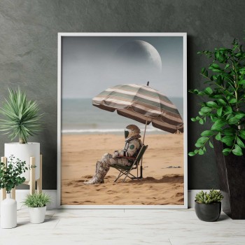 Astronaut on the Beach - Fantasy print