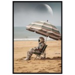 Astronaut on the Beach - Fantasy poster