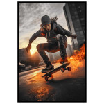 Skate into the Fire - Action skateboard print