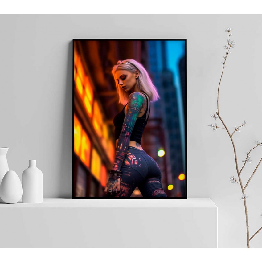 The Future Catwalk Girl - Cyber punk poster The Future Catwalk Girl - Cyber punk poster