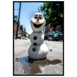 Mr Frost is melting - Funny and happy poster