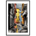 Smågata i Mexiko - Färgglad poster