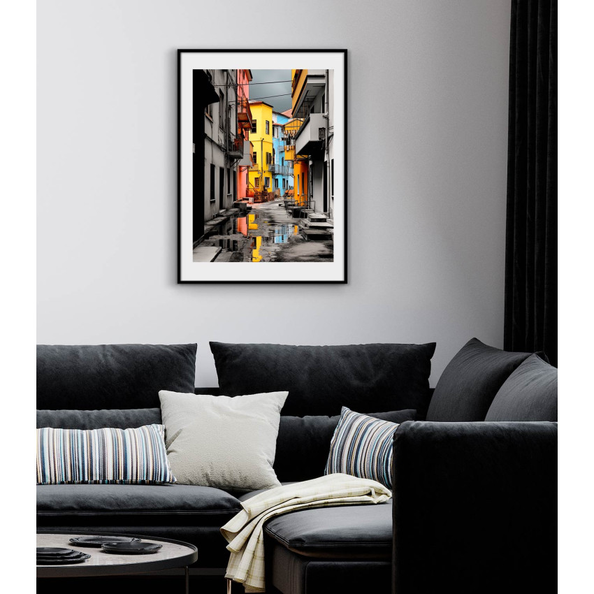 Smågata i Mexiko - Färgglad poster