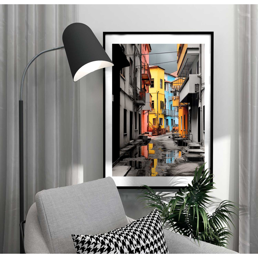 Smågata i Mexiko - Färgglad poster