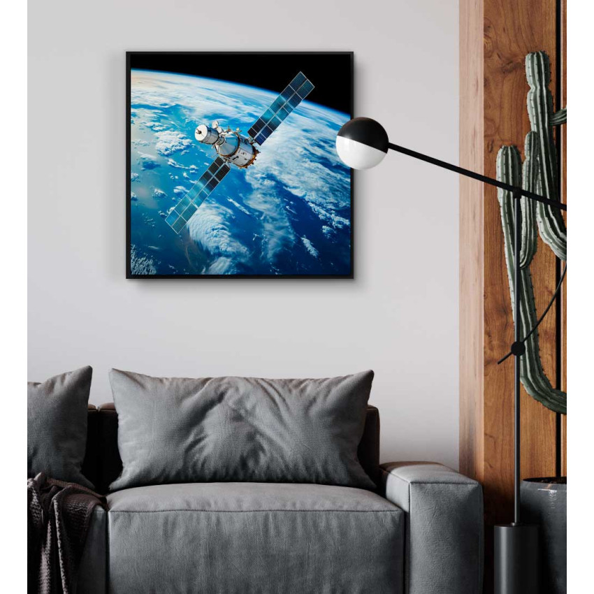 Space Satellite - Cool square poster