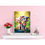 Lovely Cat & Dog - Kids poster