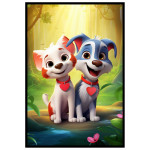 Lovely Cat & Dog - Kids poster