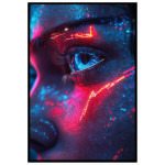 Abstrakt Neon Öga  - Cyberpunk poster Abstrakt Neon Öga  - Cyberpunk poster