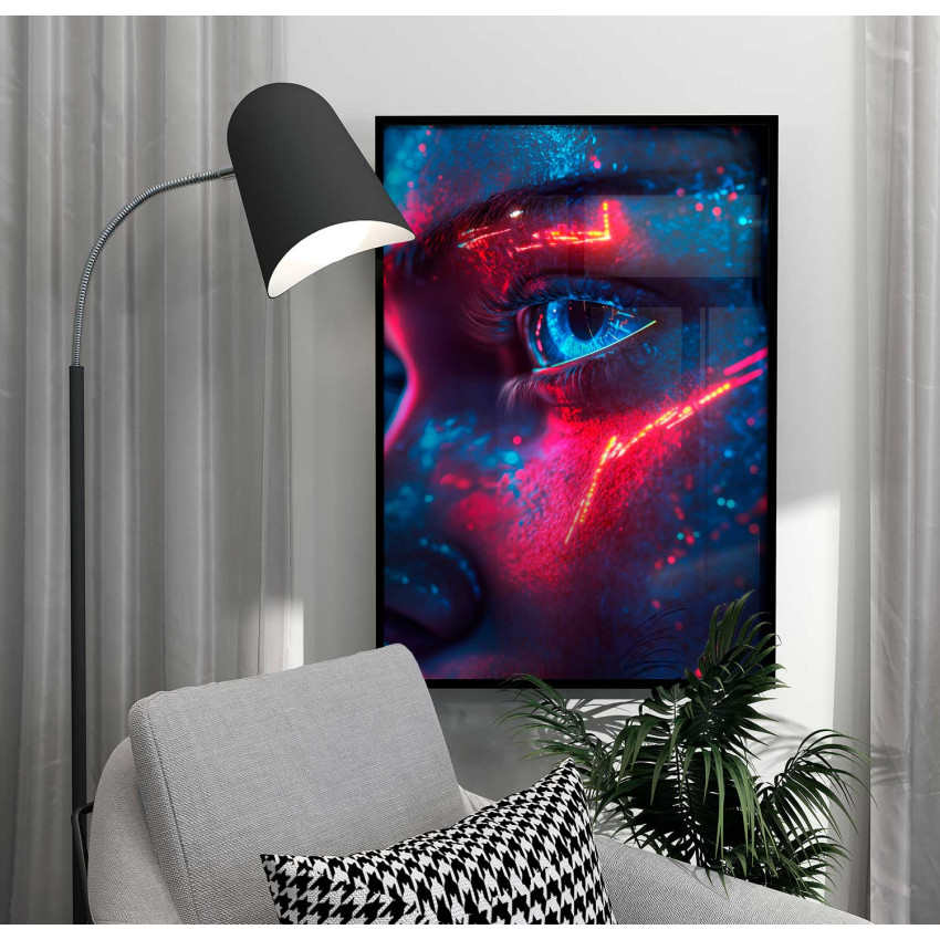 Abstrakt Neon Öga  - Cyberpunk poster Abstrakt Neon Öga  - Cyberpunk poster