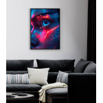 Abstrakt Neon Öga  - Cyberpunk poster Abstrakt Neon Öga  - Cyberpunk poster