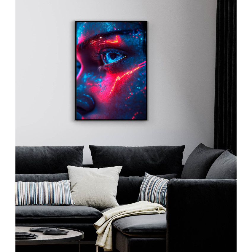 Abstrakt Neon Öga  - Cyberpunk poster Abstrakt Neon Öga  - Cyberpunk poster