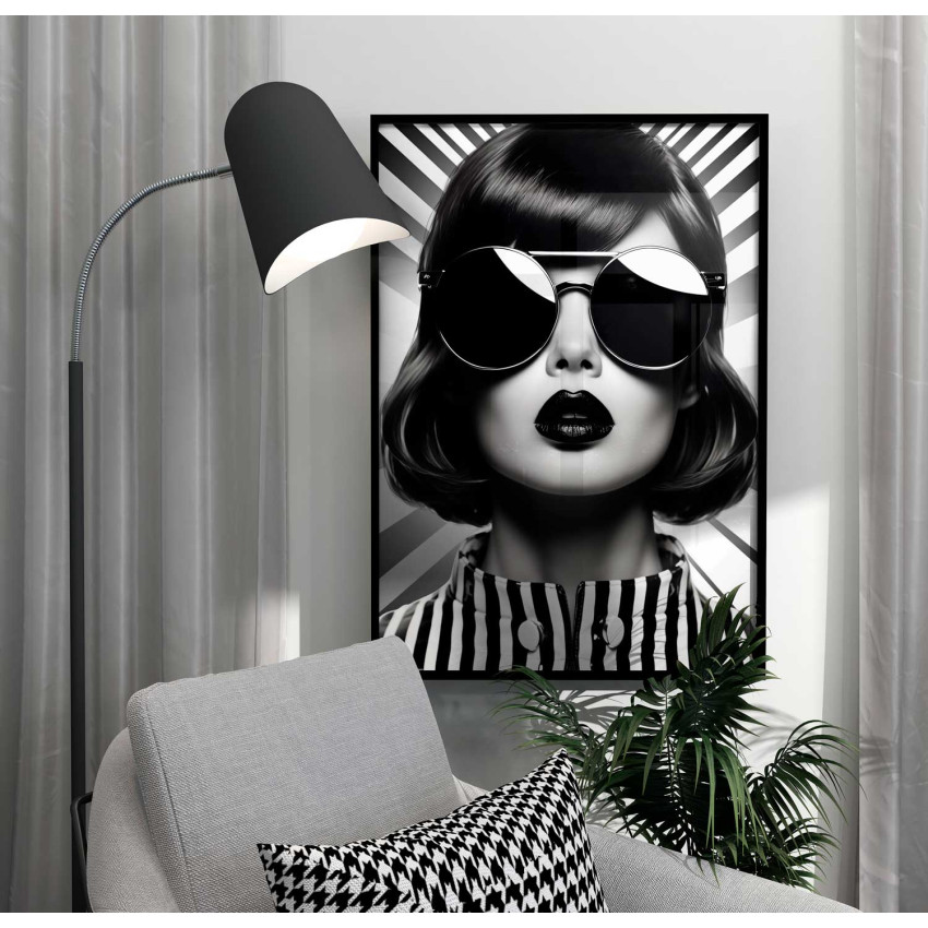 Fashion girl med vintagevibe – Poster för stilmedvetna hem Fashion girl med vintagevibe – Poster för stilmedvetna hem