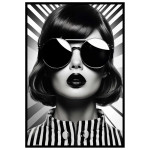 Fashion girl med vintagevibe – Poster för stilmedvetna hem Fashion girl med vintagevibe – Poster för stilmedvetna hem