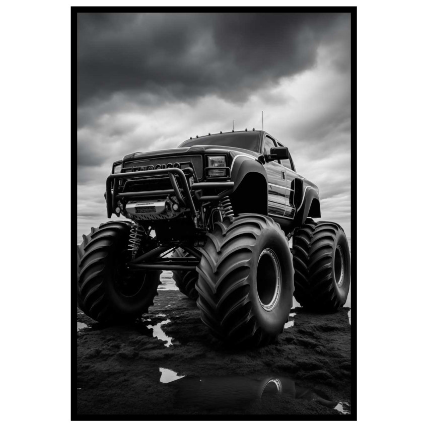 Monster Truck - BW car poster