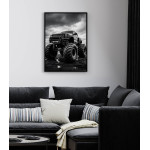 Monster Truck - BW car poster