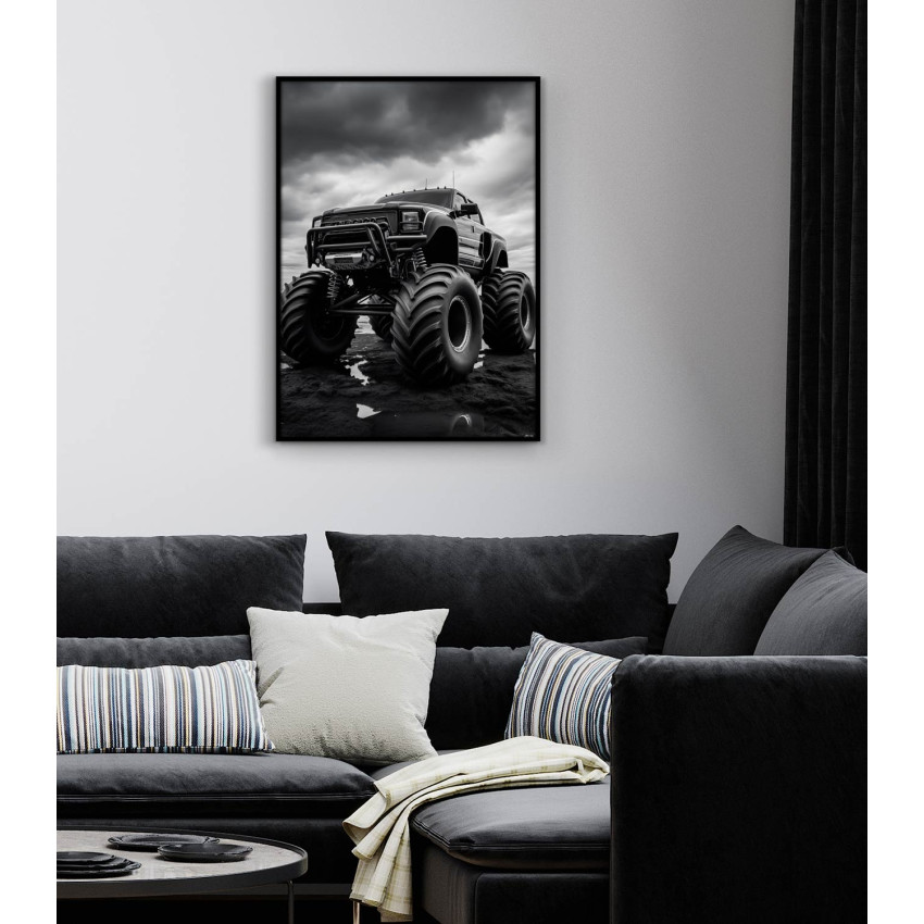 Monster Truck - BW car poster