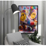 Street Art Roller Skates - Färgstark poster