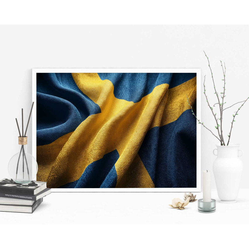 Abstract Sweden flag - Colorful poster